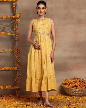 women embellished tiered dress