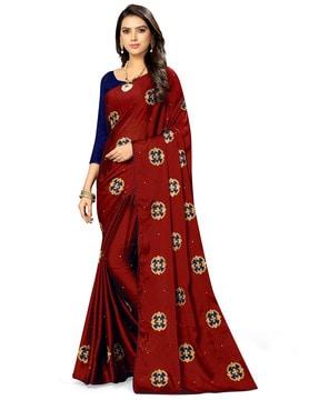 women embroidered & embellished saree