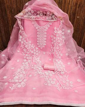 women embroidered 3-piece dress material