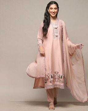 women embroidered 3-piece dress material