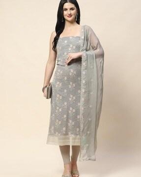 women embroidered 3-piece dress material