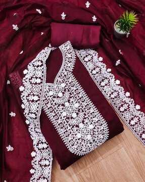 women embroidered 3-piece dress material