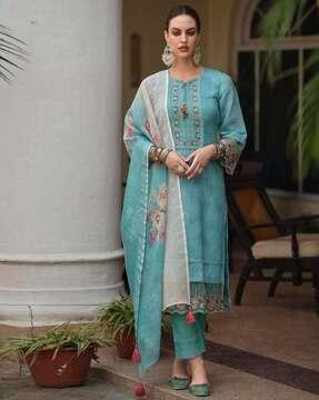 women embroidered a-line kurta set