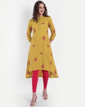 women embroidered a-line kurta