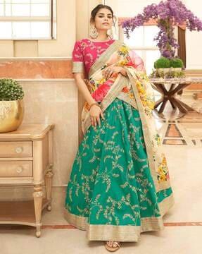 women embroidered a-line lehenga choli set