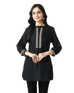 women embroidered a-line tunic