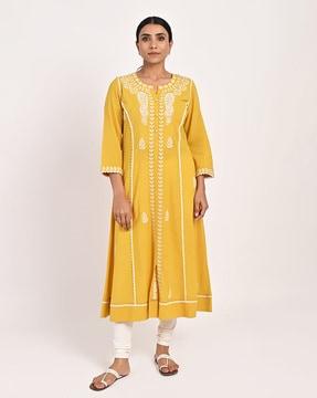 women embroidered anarkali kurta