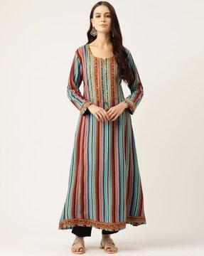 women embroidered anarkali kurta