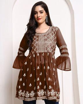 women embroidered anarkali kurta