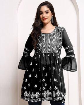 women embroidered anarkali kurta