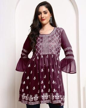 women embroidered anarkali kurta