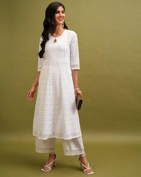 women embroidered anarkali kurta