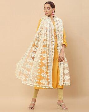 women embroidered dupatta