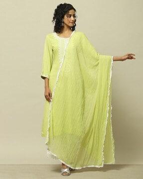 women embroidered dupatta