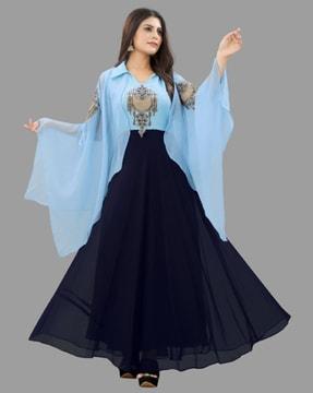 women embroidered gown dress