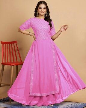 women embroidered gown dress