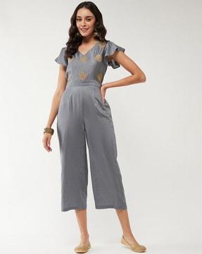 women embroidered jumpsuit