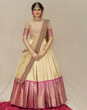 women embroidered lehenga choli set with dupatta