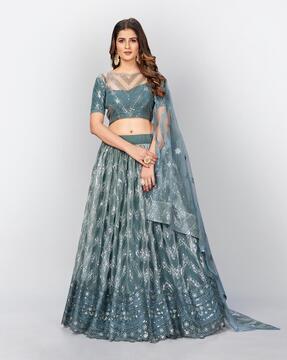 women embroidered lehenga choli set