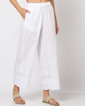 women embroidered palazzos