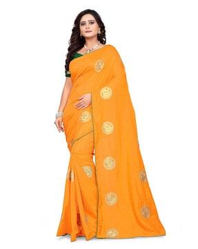 women embroidered sana silk saree