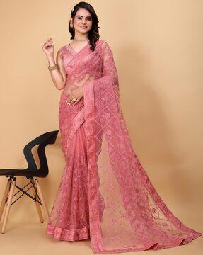 women embroidered saree