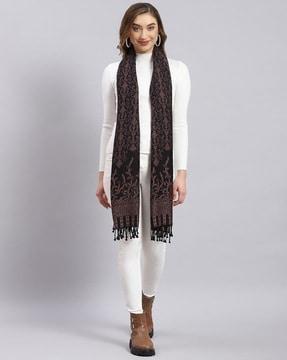 women embroidered stole with rectangular shape