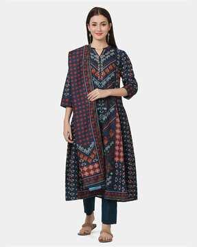 women embroidered straight kurta