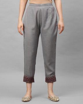 women embroidered trousers
