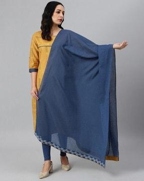 women embroidered voile dupatta