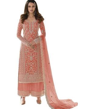 women embroidery & embellished semi-stitched dress material