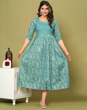 women embroidery anarkali kurta