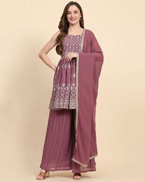 women embroidery salwar suit set with dupatta