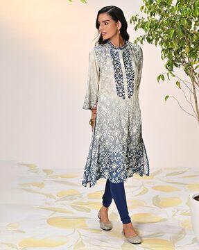 women embroidery straight kurta