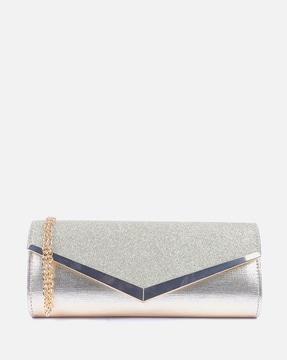 women envelope clutch with chain strap