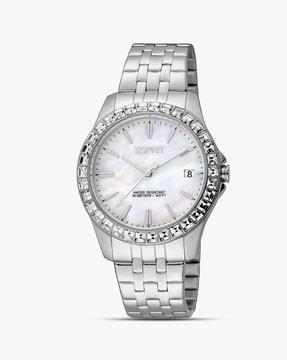 women es1l382m0035 water-resistant analogue watch