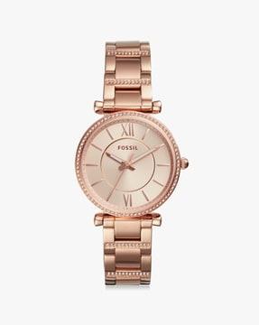 women es4301 stone studded analogue watch