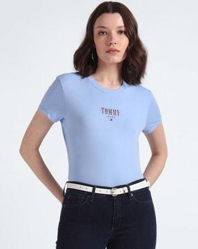 women essential logo slim fit round-neck t-shirt