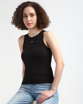 women essential rib tank top