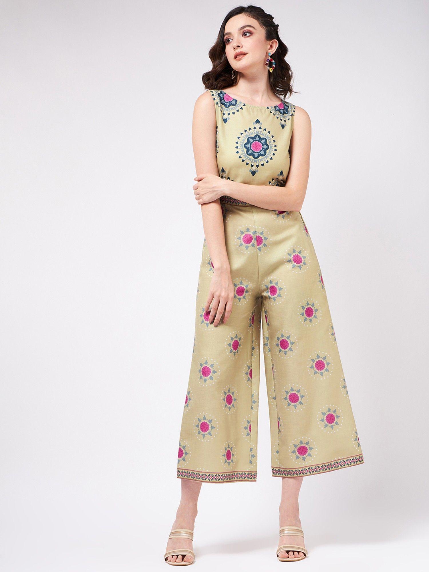 women ethnic digital printed jumpsuit