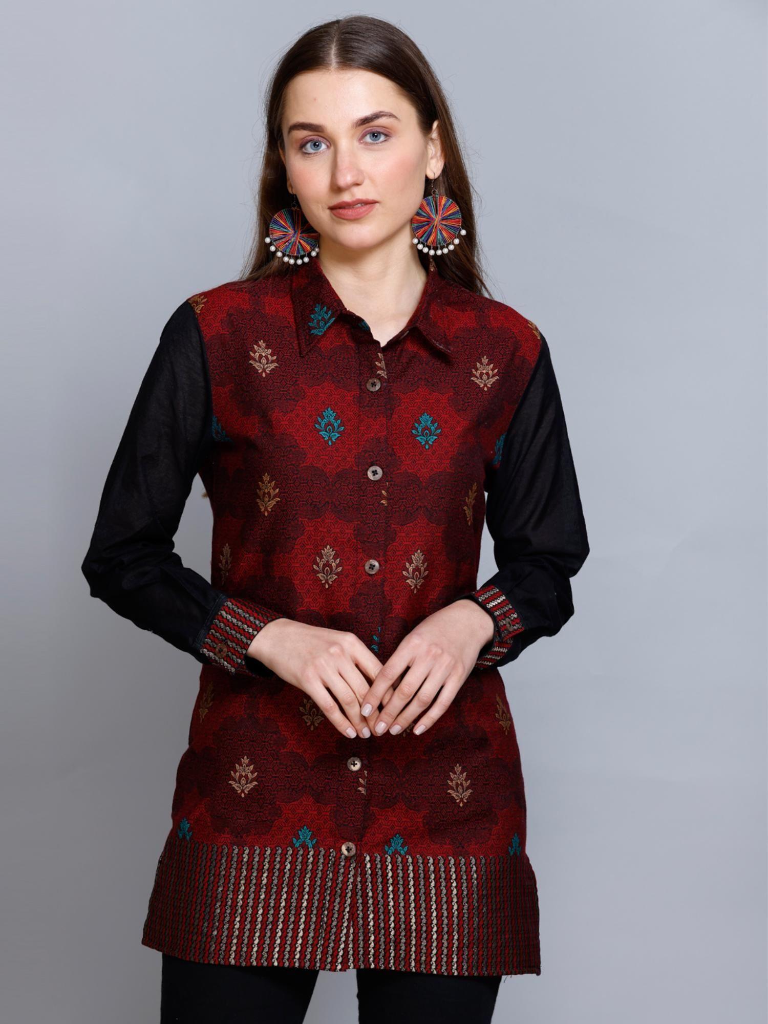 women ethnic wear cotton silk kurti multi-color