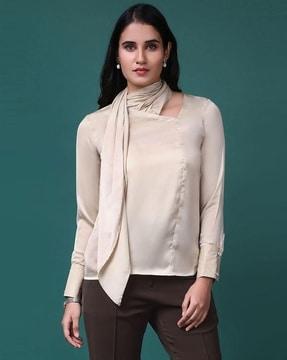 women fitted diva drape top