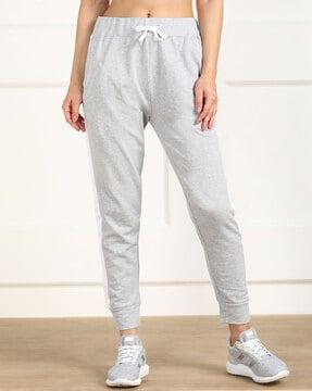 women fitted joggers with drawstring waist