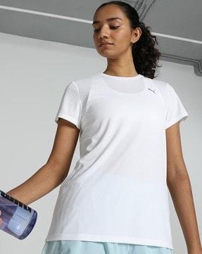 women fitted run fave running crew-neck t-shirt