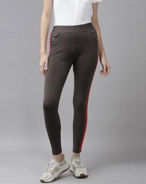 women fitted track pants with elasticated waist