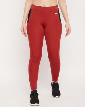 women fitted track pants with elasticated waist