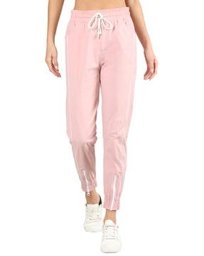 women fitted track pants with elasticated waist