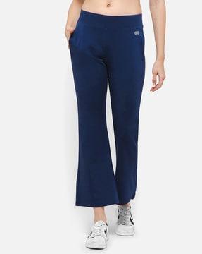 women fitted track pants with elasticated waistband