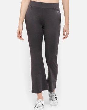 women fitted track pants with elasticated waistband