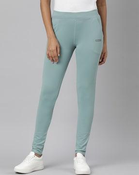 women fitted track pants with elasticated waistband